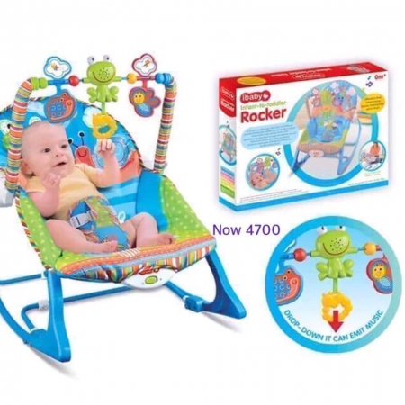 iBaby Baby Rocker Infant to Toddler  with Musical Toy Bar & Vibrations