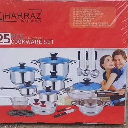 Harraz 25 Piece Stainless steel Cookware Set 
