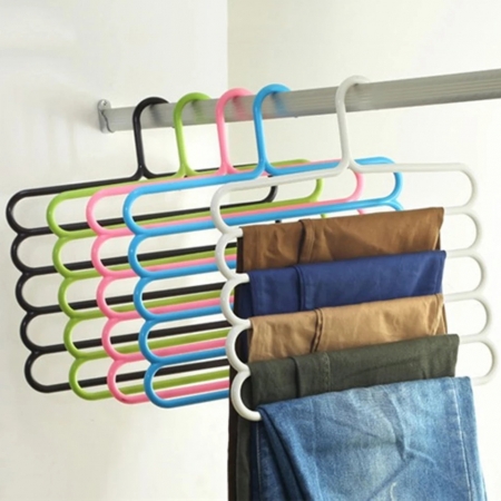 Multi-Purpose 5 Layer Hangers- Space Saving Wardrobe Cloth Hanger