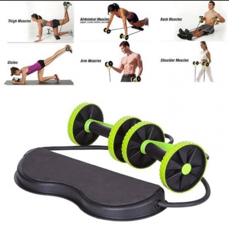 Gym AB Roller Abdominal Crunch Fitness Wheel Exercise Workout Trainer Machine
