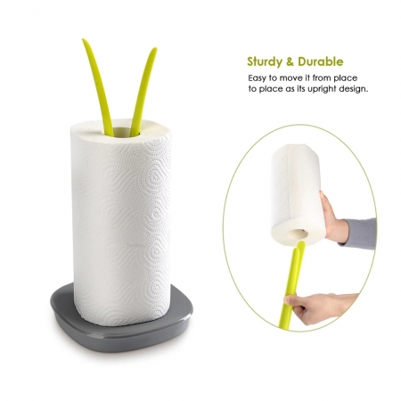 “Sprout” Decorative Paper Towel Holder or Toilet Paper Holder by Chenjing Vertical Countertop Paper Towel Stand or Toilet Roll Stand Sturdy No-Slip Base 11.75” x 6” B07C6B6193