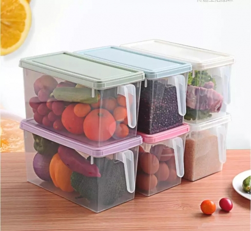 Eco friendly plastic food storage box stackable bulk food containers