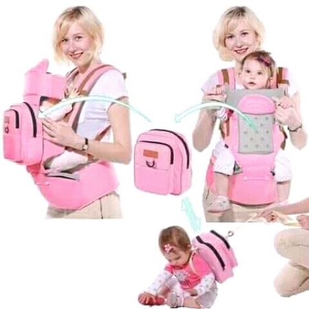 Baby carrier with a bag