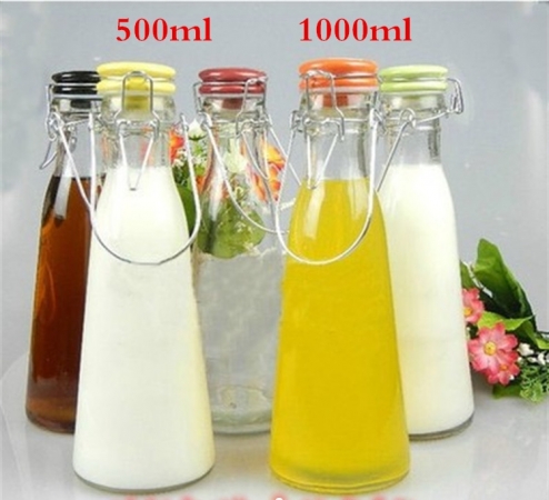Beverage Bottles with Air Tight Lid 5ooml, 1000ml