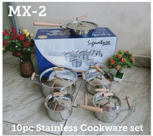 10 pcs Signature stainless steel cookware MX-2