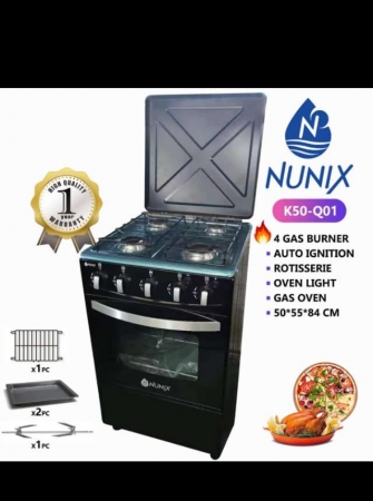 4 gas burner gas oven with rotisseries Nunix K50-Y01