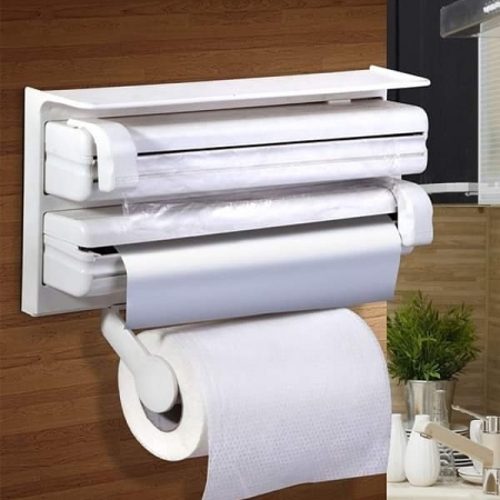 3 in 1 Kitchen Triple paper roll dispenser and tissue holder
