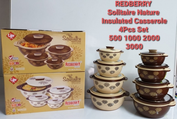 4pcs Solitaire nature redberry hotpots insulated casserole  