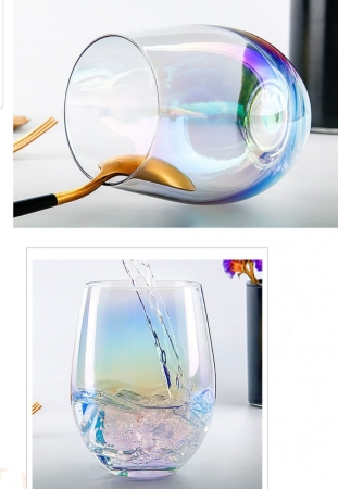 Nordic style rainbow whisky glass 6pcs set