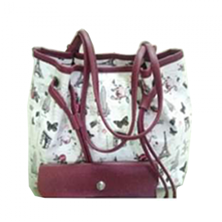 Maroon classy canvas handbag