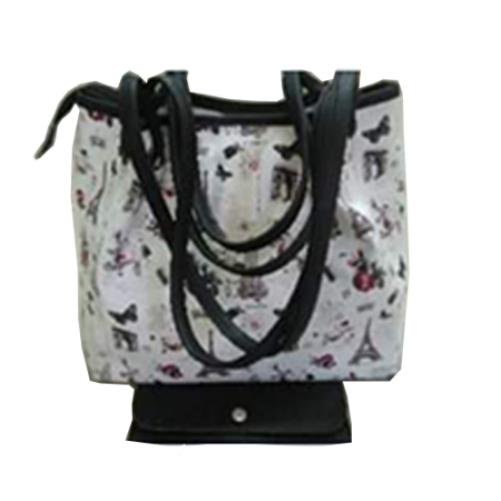 Quality canvas Handbag with a purse attached