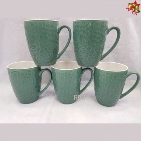 dark green ceramic tea mugs
