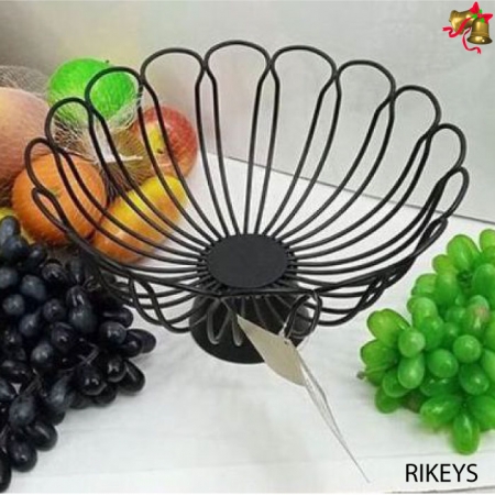Elegant flower shaped wire fruit holder