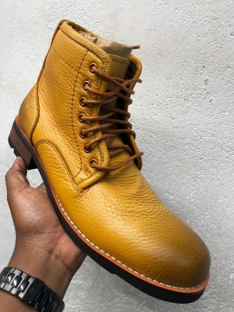 Yellow Elegant lace up High boots size 39-45