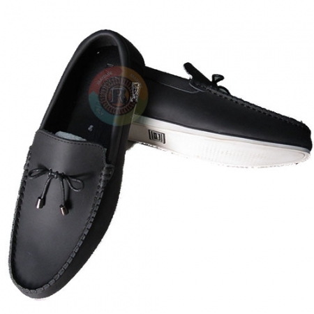 Lacoste black, white soled, laced men shoes