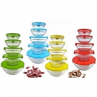 Milex Kitchen Grade 5 In 1 Stackable Glass Bowl Sets