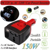 Car power inverter 50W inverter converts DC 12V to AC 220V and USB output DC 5V 