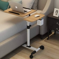 Moveable sit stand adjustable laptop table with pen holder