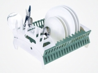 Collapsible plastic dish rack 