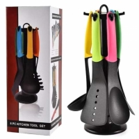 Heavy duty non-stick Silicone spoon set with stand