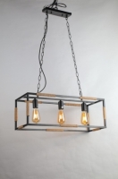 Gorgeous Open Cage Rectangle Rustic 3 bulb chandelier