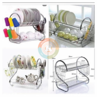 stainless steel 2 layered dish drainer