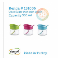 300ml Renga 131006 glass sugar dish with spoon