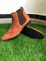 Brown Billionaire leather suede Chelsea boots