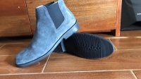 Billionaire Grey leather suede Chelsea boots