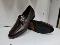 Dark brown quality loafers with tassels
