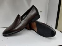 Dark brown quality loafers for men