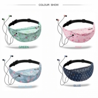 Cute colorful waist bag with earphones