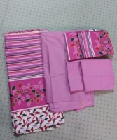 Pink 6 in 1 high-quality cotton bedsheets Size 6/6 Two bedsheets Four pillowcases