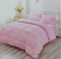 Pink Heavy plain color woolen duvet Size 6/6