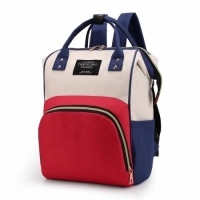 Red and blue living traveling share travel bag