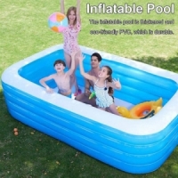 Inflatable 4 rings portable swimming pool