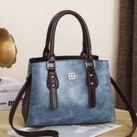 Small Leather handbag Blue