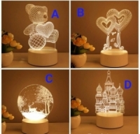 LED illusion lamps with different themes