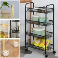 4- tier movable Trolley available in white and black