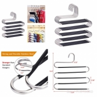 5 layer stainless steel hanger with anti-slip coating