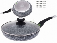 EB-9168- 28cm Edenberg granite fry pan with glass Lid