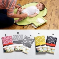 Portable baby diaper changing clutch mat