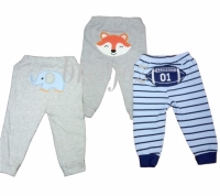 3 pieces Infant Baby Boy and Girl Pajama kids pants Sets 0-3 Months