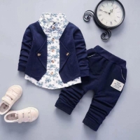 Navy blue Boy Clothing Sets Kids Hoodie plus Pants Boys Suit Boys Clothes Baby Clothing Set