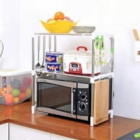 Generic Double shelved Stainless Steel Microwave stand