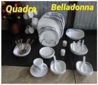 Belladonna Quadra Square Dinner set 39+6pc Spoons free