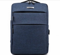 Navy blue ANTI THEFT LAPTOP BACKPACK WITH CHARGER POT
