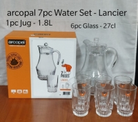 Arcopal 7pc Water Set Lancier one jug with six glasses