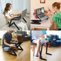 Adjustable Laptop stand with fan and a mouse pad