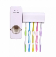 Touch me toothpaste dispenser and holder